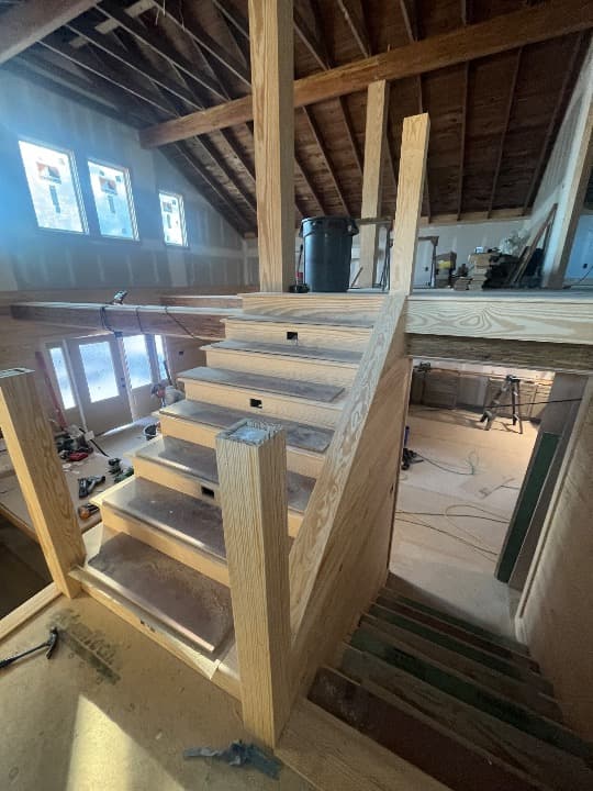 A custom-built home under construction A custom-built home under construction